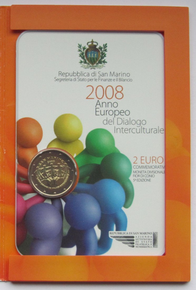  San Marino: 2 Euro Interkultureller Dialog 2008   