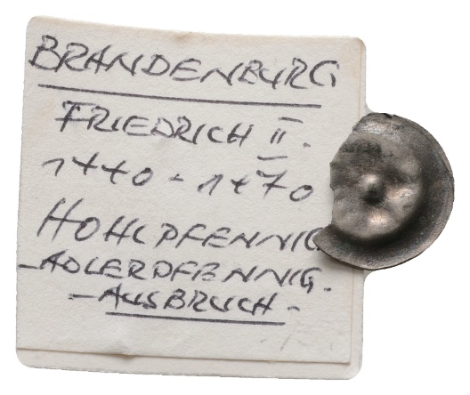  Altdeutschland, Hohlpfennig 0,31 g; Ausbruch   