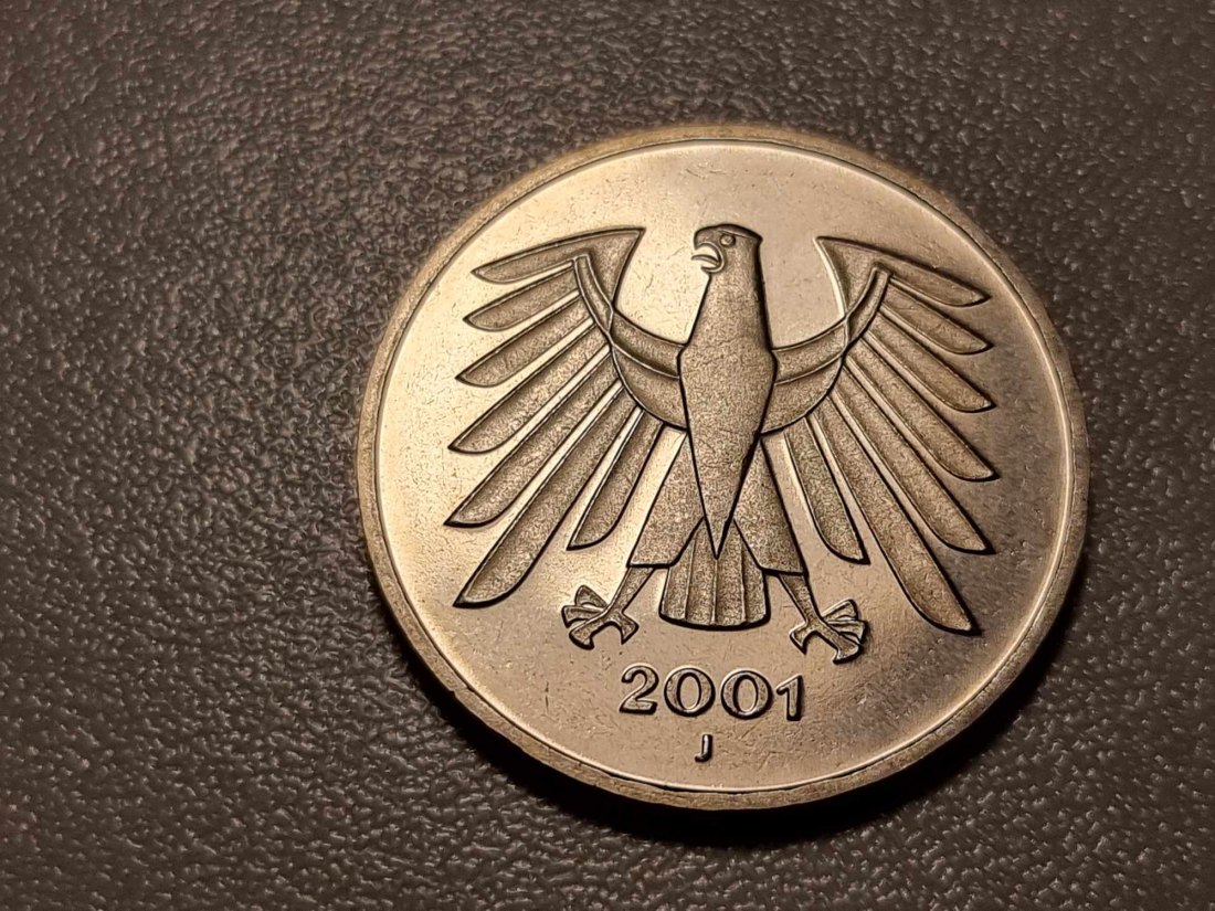  Deutschland 5 Mark 2001 J STG   