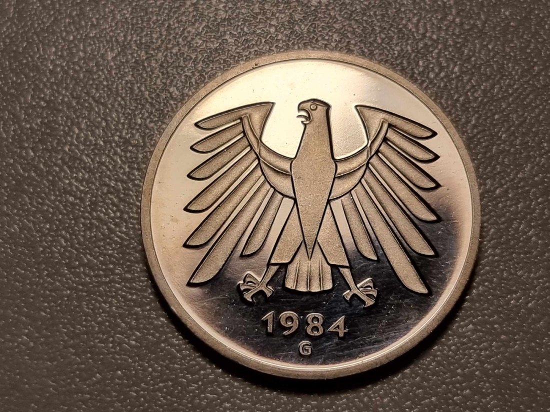  Deutschland 5 Mark 1984 G Proof   