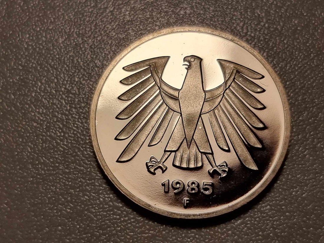  Deutschland 5 Mark 1985 F Proof   