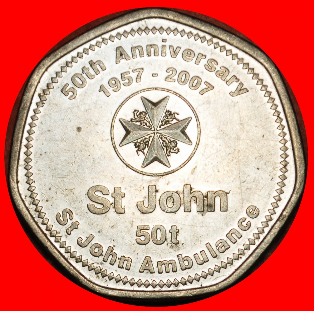  Ⰶ CANADA ST JOHN CROSS: PAPUA NEW GUINEA ★ 50 TOEA 1957-2007 MINT LUSTRE! LOW START ★ NO RESERVE!   