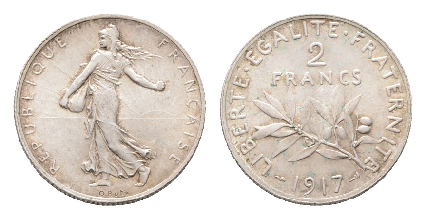  Frankreich; 2 Francs 1917   