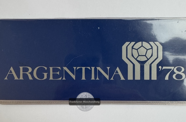  Argentinien Kursmünzensatz  1978  World Cup soccer games 1978   FM-Frankfurt  Feinsilber ges.: 45g   