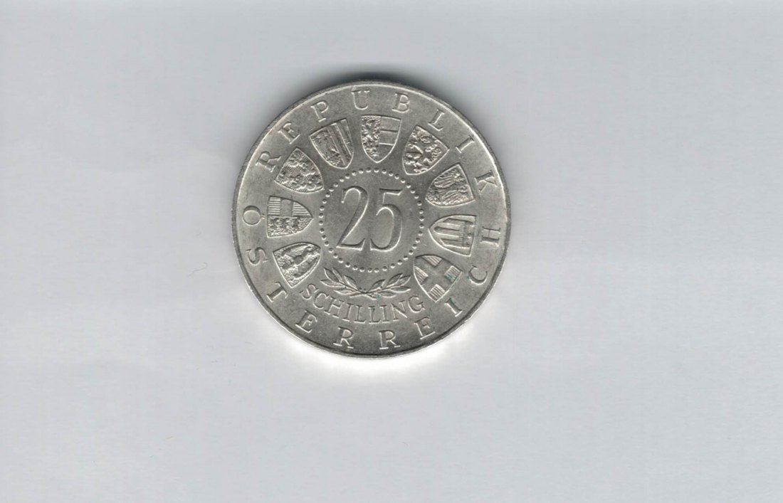  25 Schilling 1955 Bundestheater silber Gedenkmünze Österreich Spittalgold9800 (04588/1)   