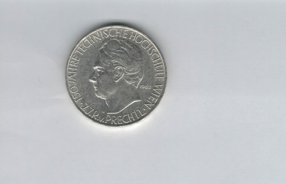  25 Schilling 1965 150 Technische Hochschule Wien Ag Gedenkmünze Österreich Spittalgold9800 4588/11   