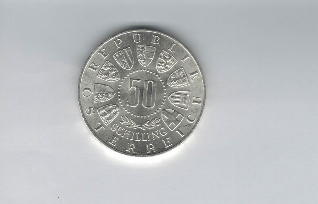  50 Schilling 1964 Winterolympiade Innsbruck Österreich silber Spittalgold9800 (4584/3)   