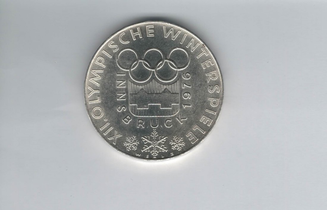  100 Schilling 1974 Olympische Winterspiele 1976 Innsbruck 15,36 Fein silber Österreich (01914/1)   