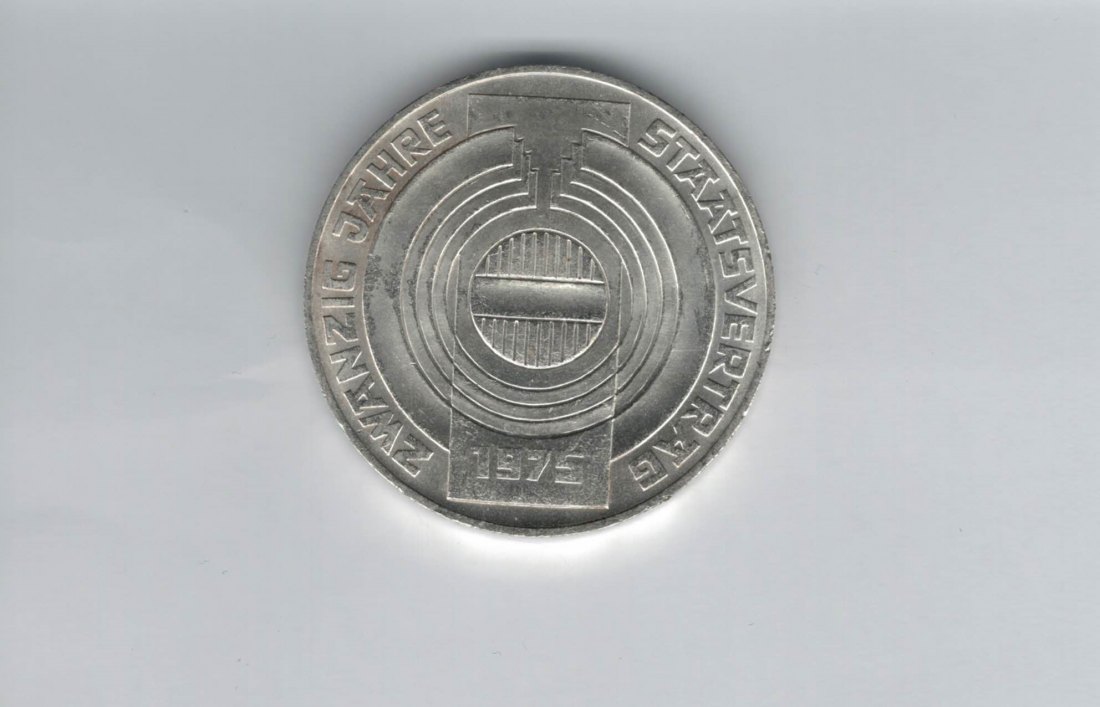  100 Schilling 1975 20 Jahre Staatsvertrag silber Österreich 2. Republik (01914/3)   