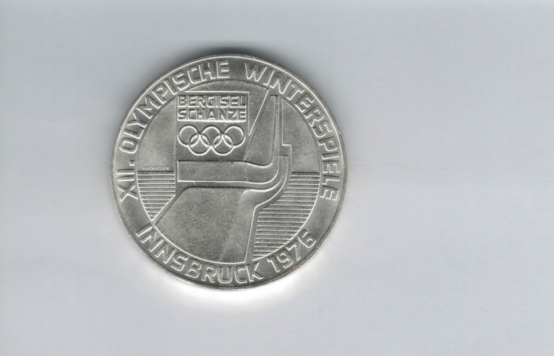  100 Schilling 1976 Berg Isel Schanze Innsbruck Wien Olypm. Winterspiele Ag Österreich2.Rep (01914/9)   