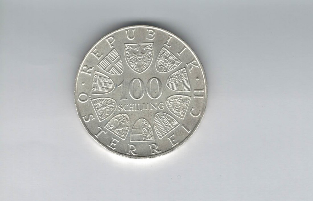  100 Schilling 1979 Internationales Zentrum Wien Uno City silber Österreich 2.Rep (01914/23)   