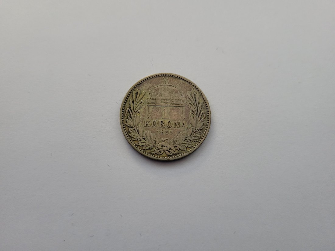  1 Korona 1895 á 4,17g fein Ag Kronenwährung Ungarn Franz Joseph I.Spittalgold9800 (4508   