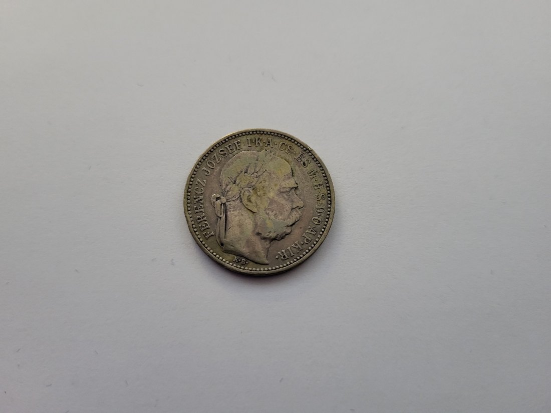  1 Korona 1895 á 4,17g fein Ag Kronenwährung Ungarn Franz Joseph I.Spittalgold9800 (4508   