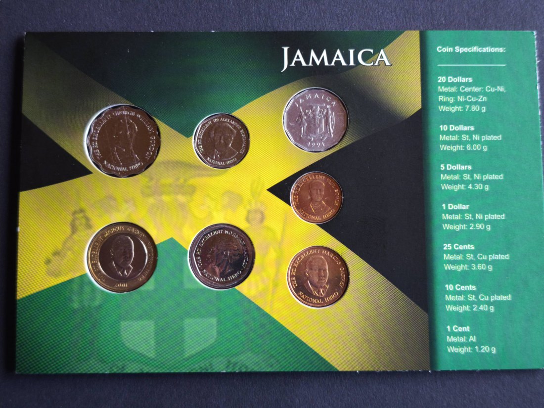  Kursmünzensatz im Papierschutz - Jamaica   