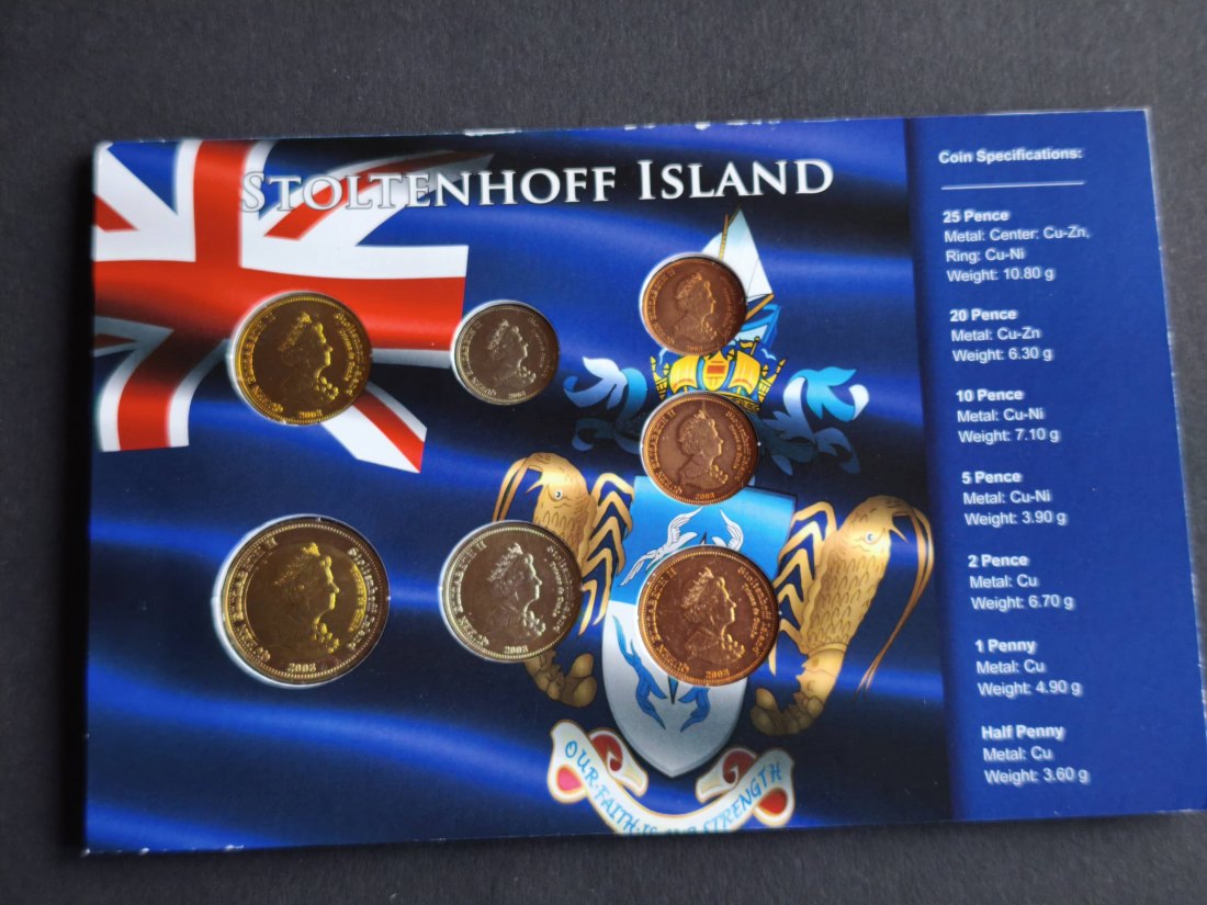  Kursmünzensatz im Papierschutz - Tristan Da Cunha   