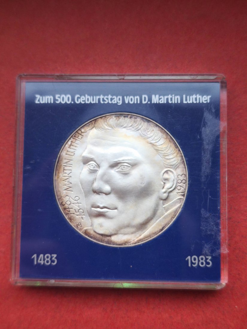  Feinsilbermedaille - 500. Geburtstag Martin Luther 1983   