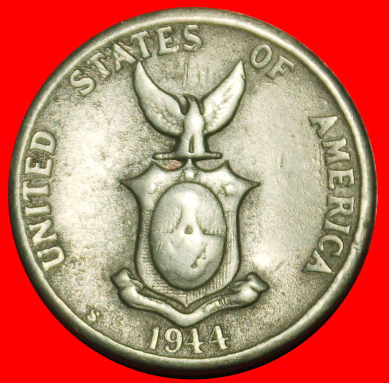  Ⰶ USA (1944-1945): PHILIPPINEN ★ 5 CENTAVO 1944S! ★OHNE VORBEHALT!   