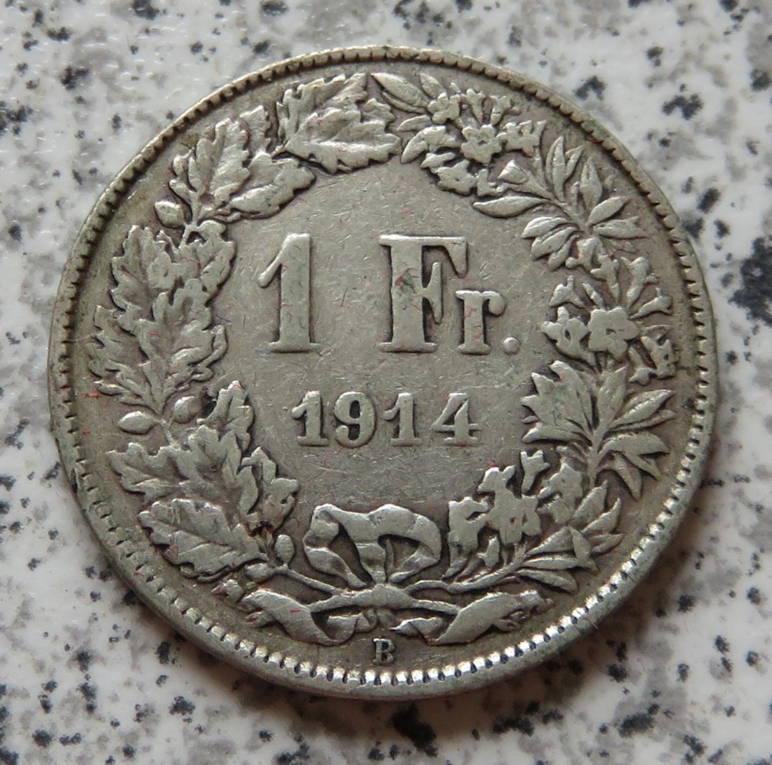  Schweiz 1 Franken 1914 B   