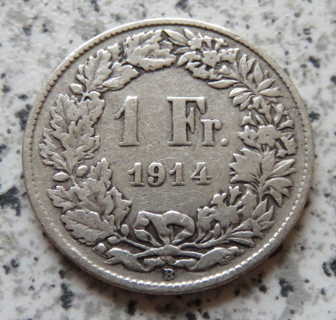  Schweiz 1 Franken 1914 B   