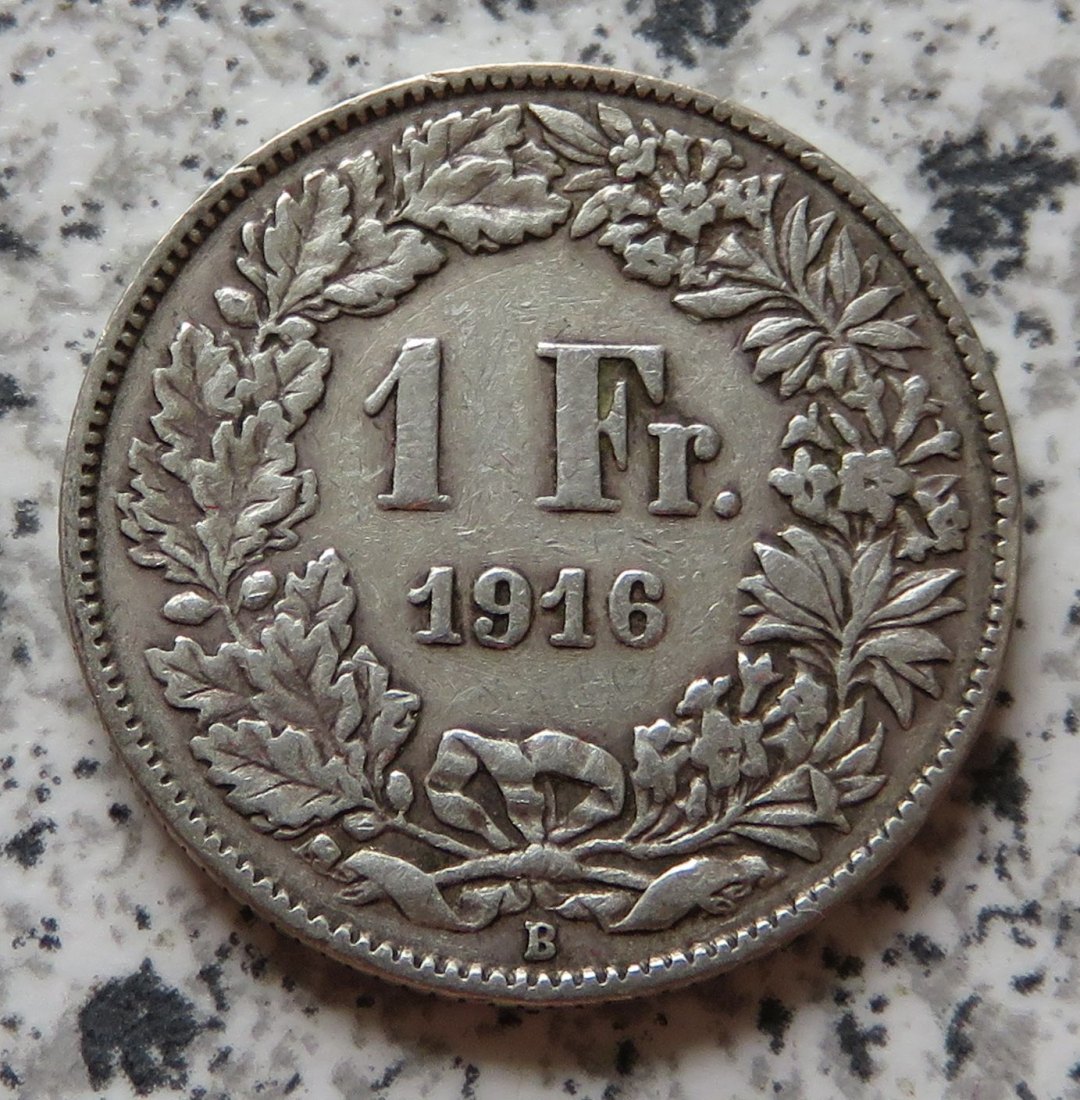  Schweiz 1 Franken 1916 B   