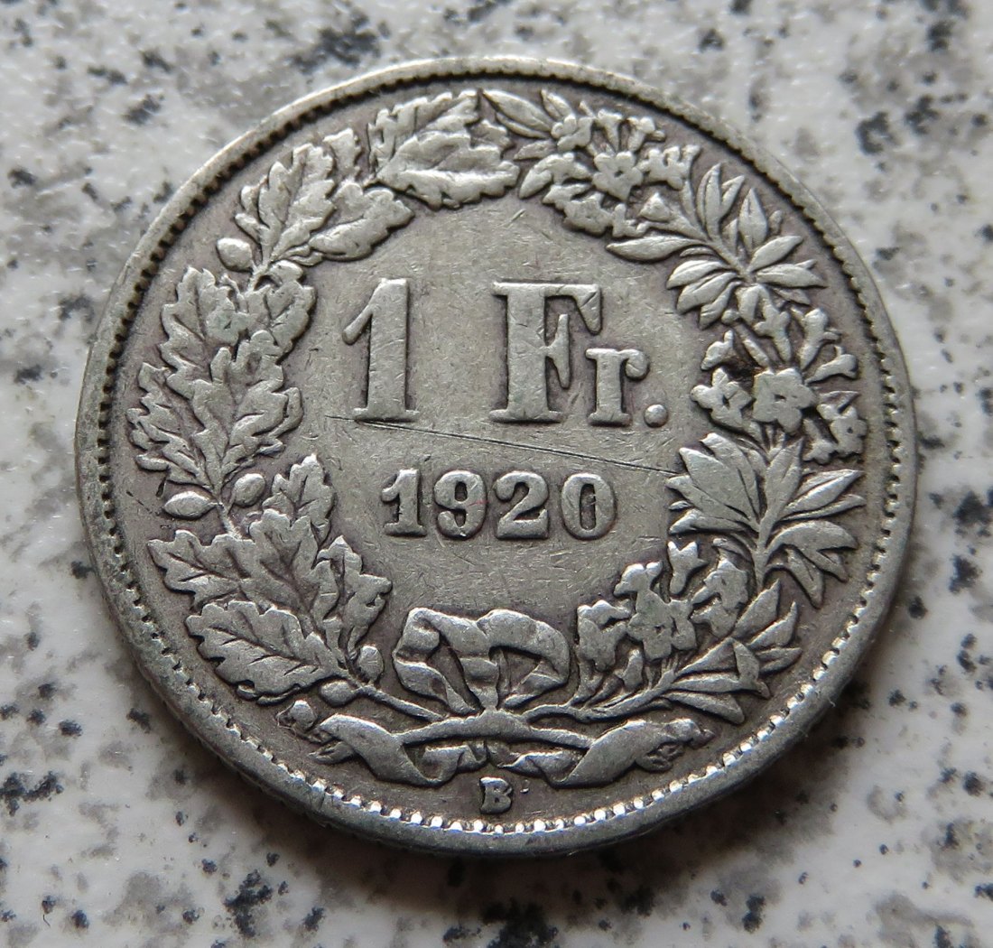  Schweiz 1 Franken 1920 B   