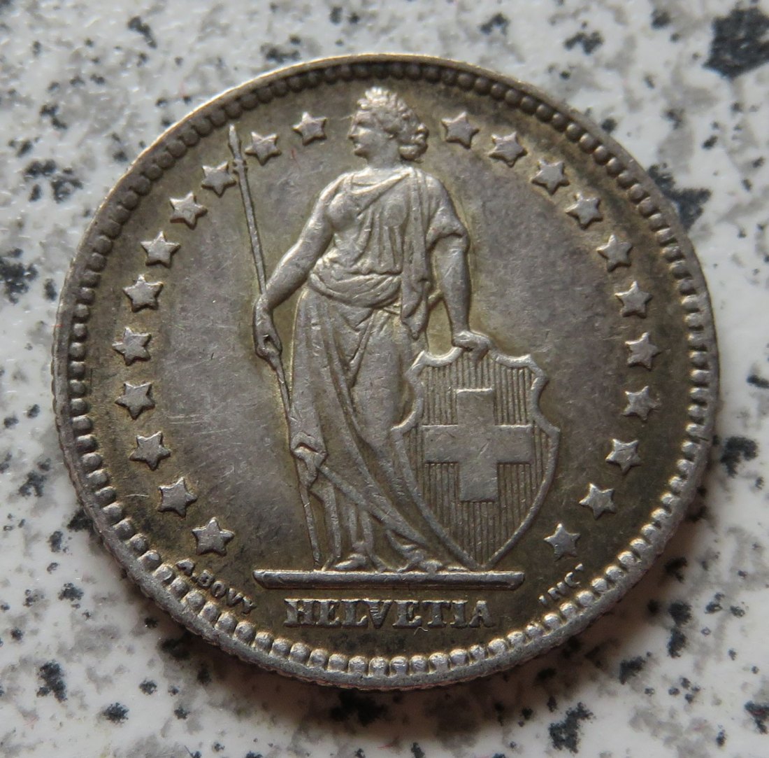  Schweiz 1 Franken 1921 B   