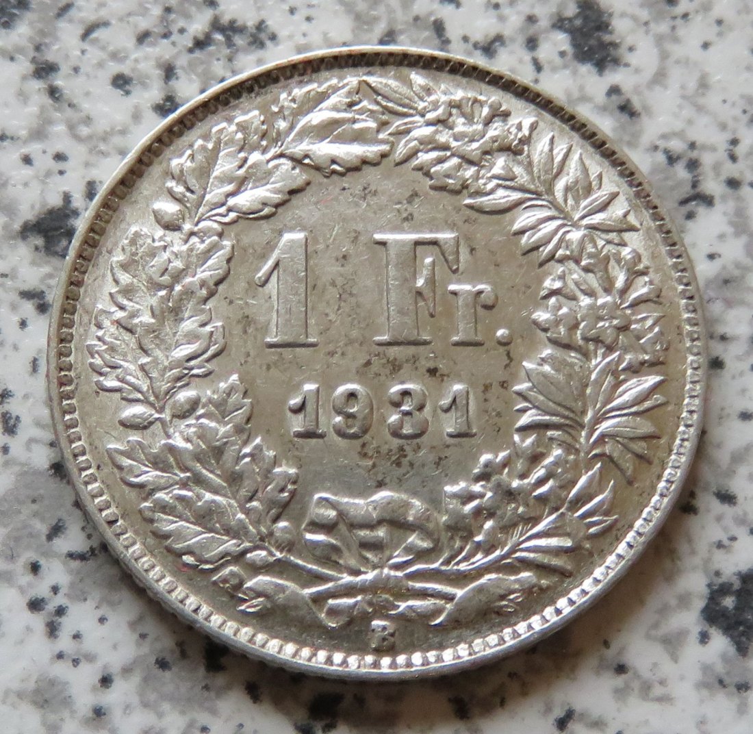  Schweiz 1 Franken 1931 B   