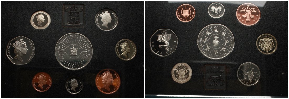  Grossbritannien: Jahressatz in pp der Royal Mint 1993, mit Zertifikat in Originalbox!   