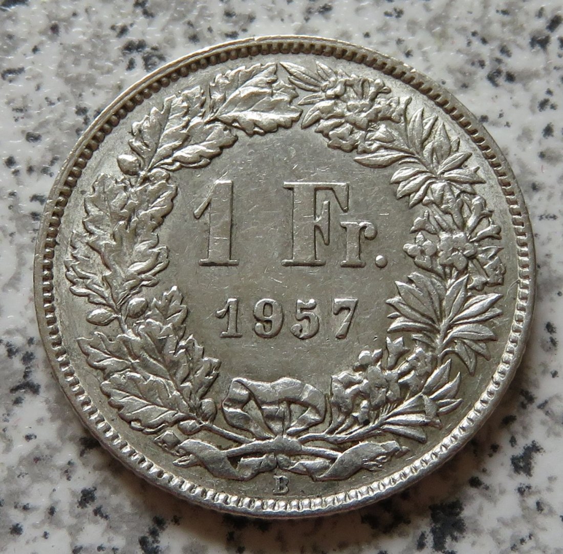  Schweiz 1 Franken 1957 B   