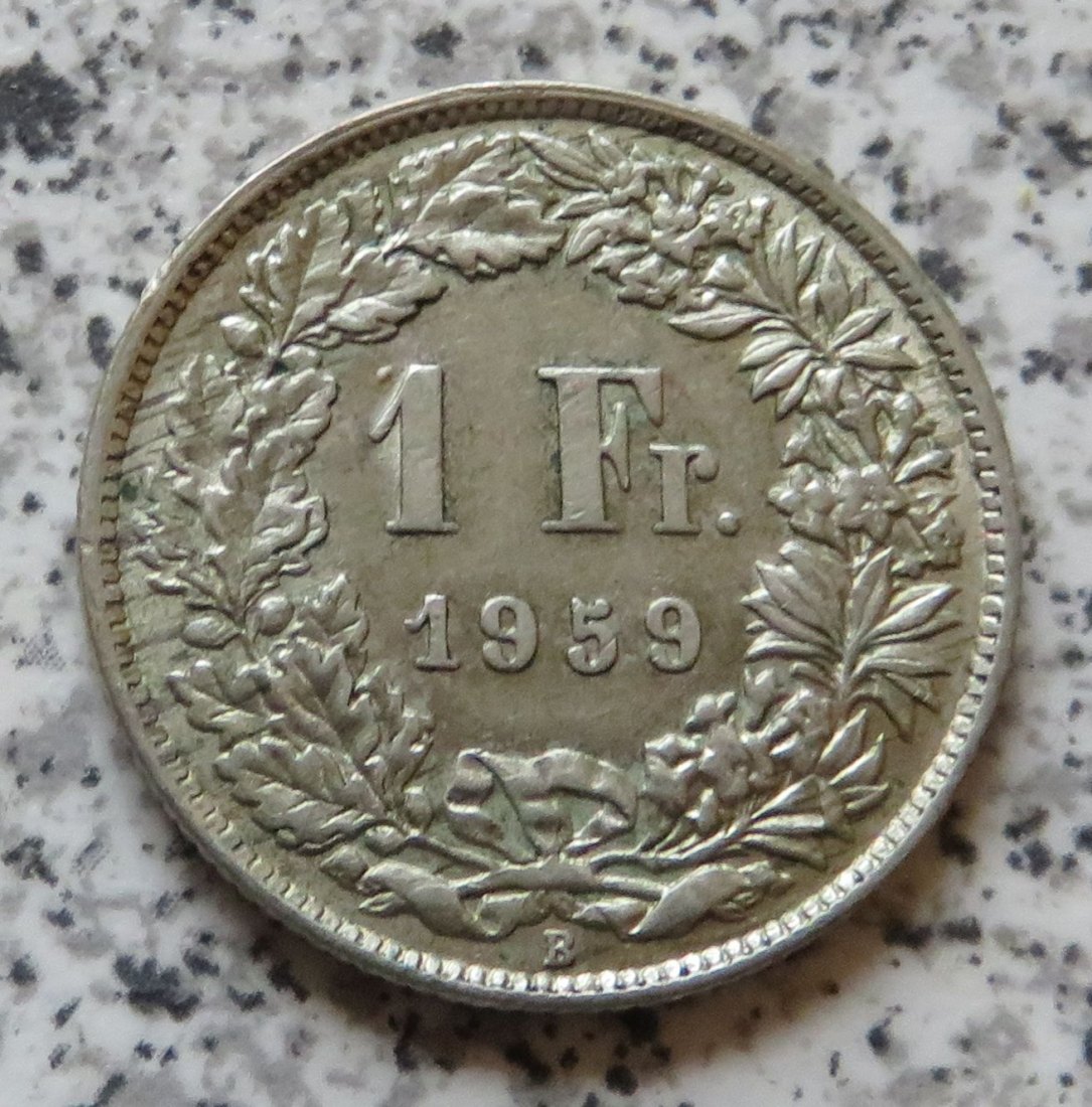  Schweiz 1 Franken 1959 B   