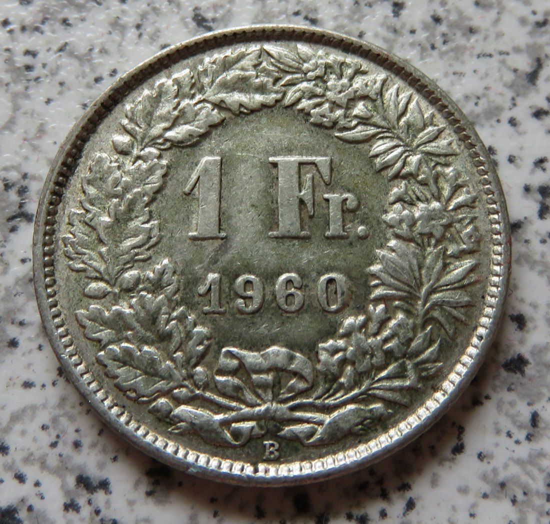  Schweiz 1 Franken 1960 B   