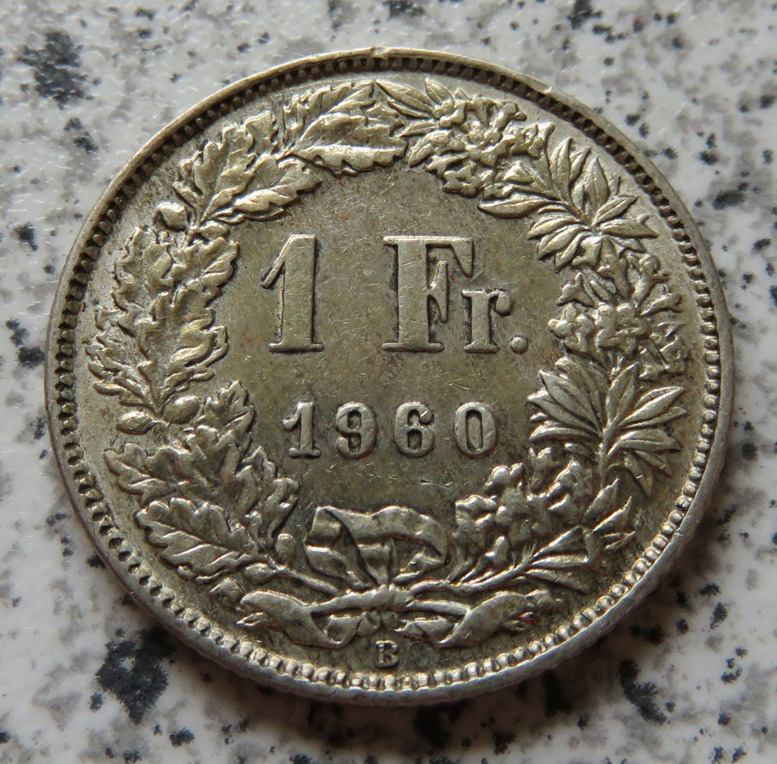  Schweiz 1 Franken 1960 B   