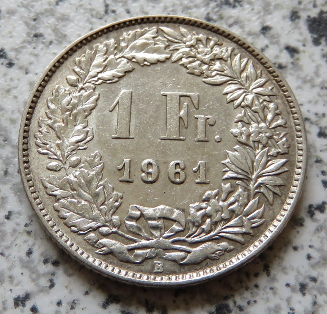  Schweiz 1 Franken 1961 B   