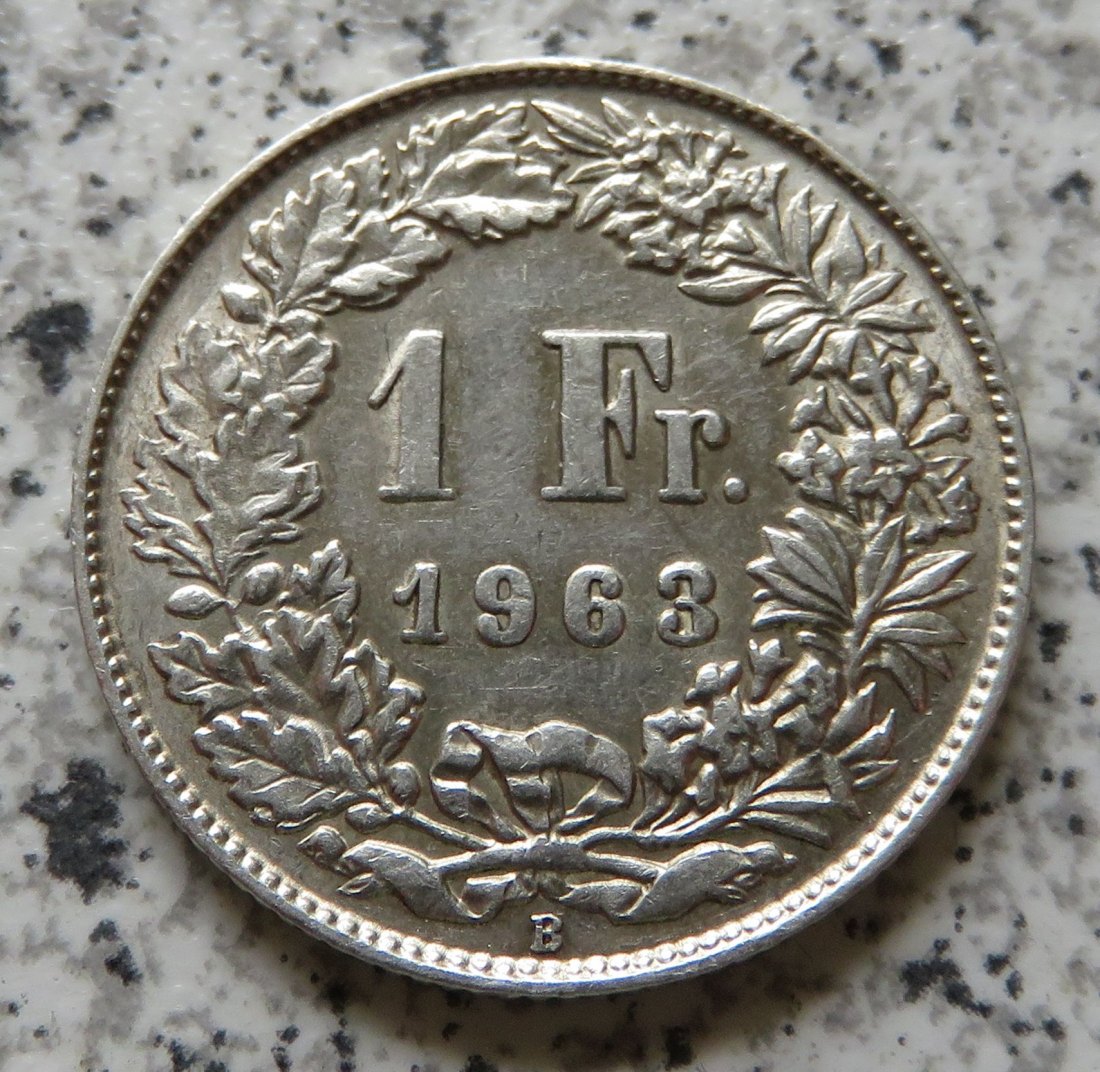  Schweiz 1 Franken 1963 B   