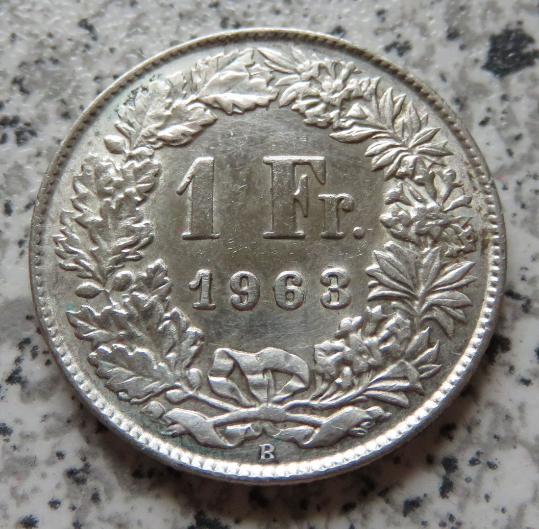  Schweiz 1 Franken 1963 B   