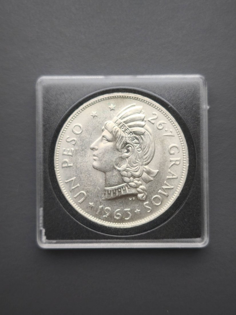  Dominikanische Republik 1 Peso, 1963   