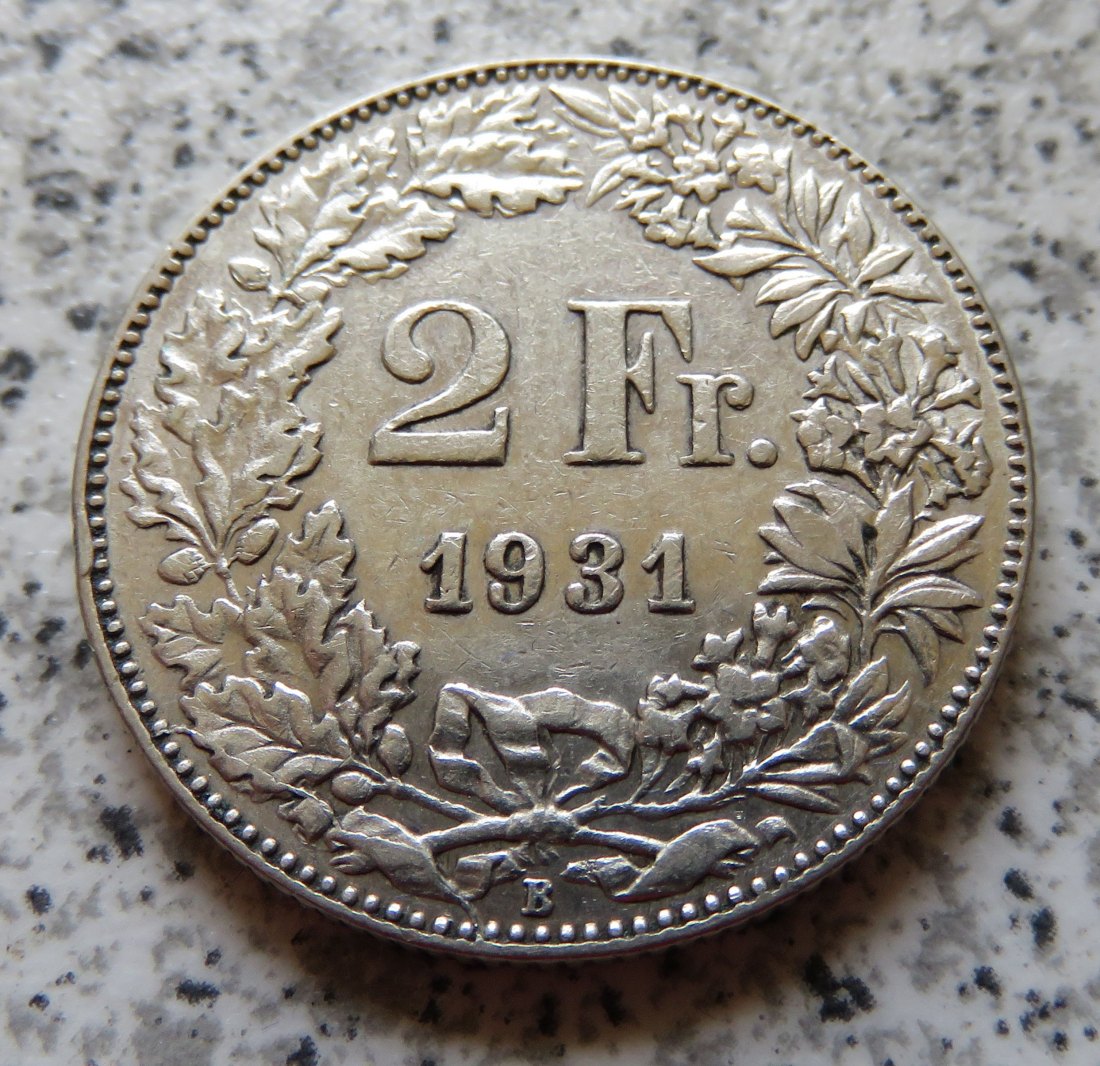  Schweiz 2 Franken 1931 B   