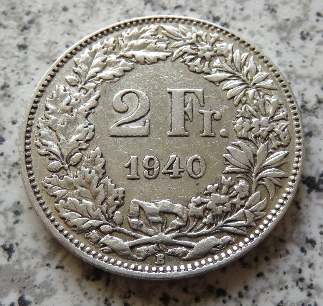  Schweiz 2 Franken 1940 B   