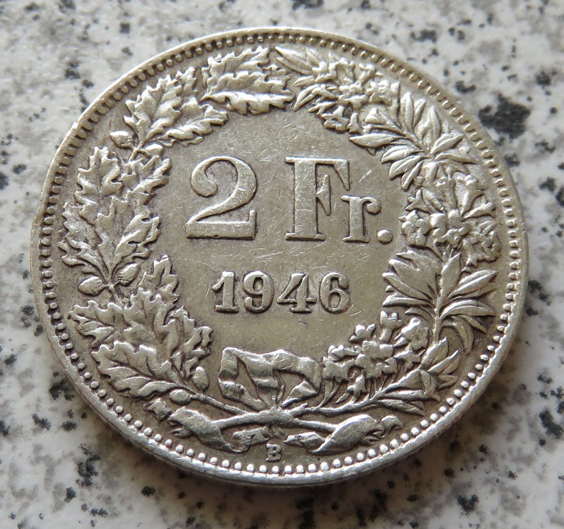  Schweiz 2 Franken 1946 B   