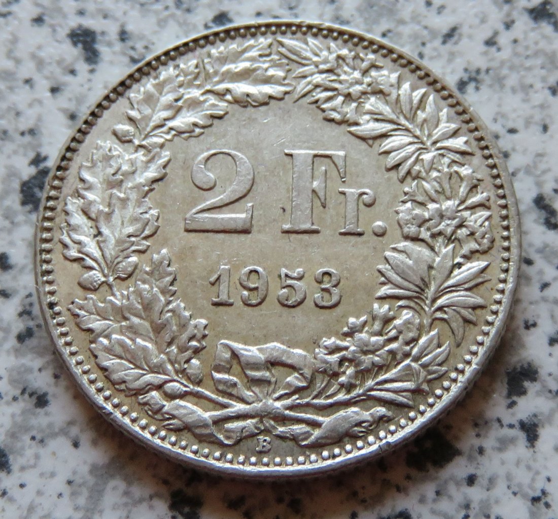  Schweiz 2 Franken 1953 B   