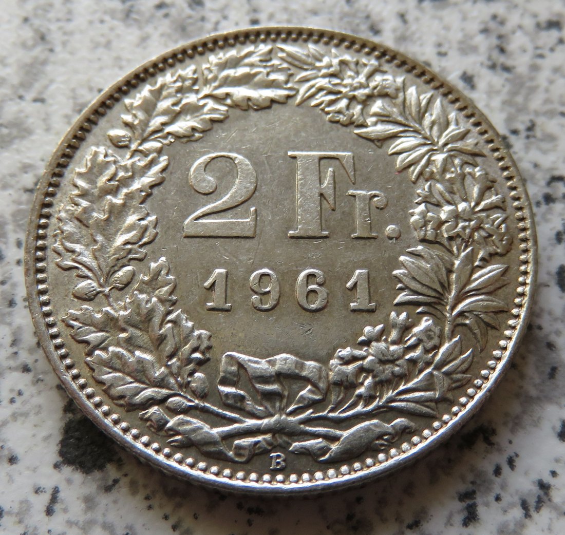  Schweiz 2 Franken 1961 B   