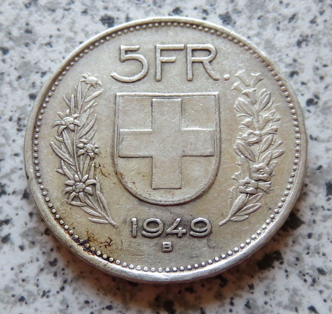  Schweiz 5 Franken 1949 B   