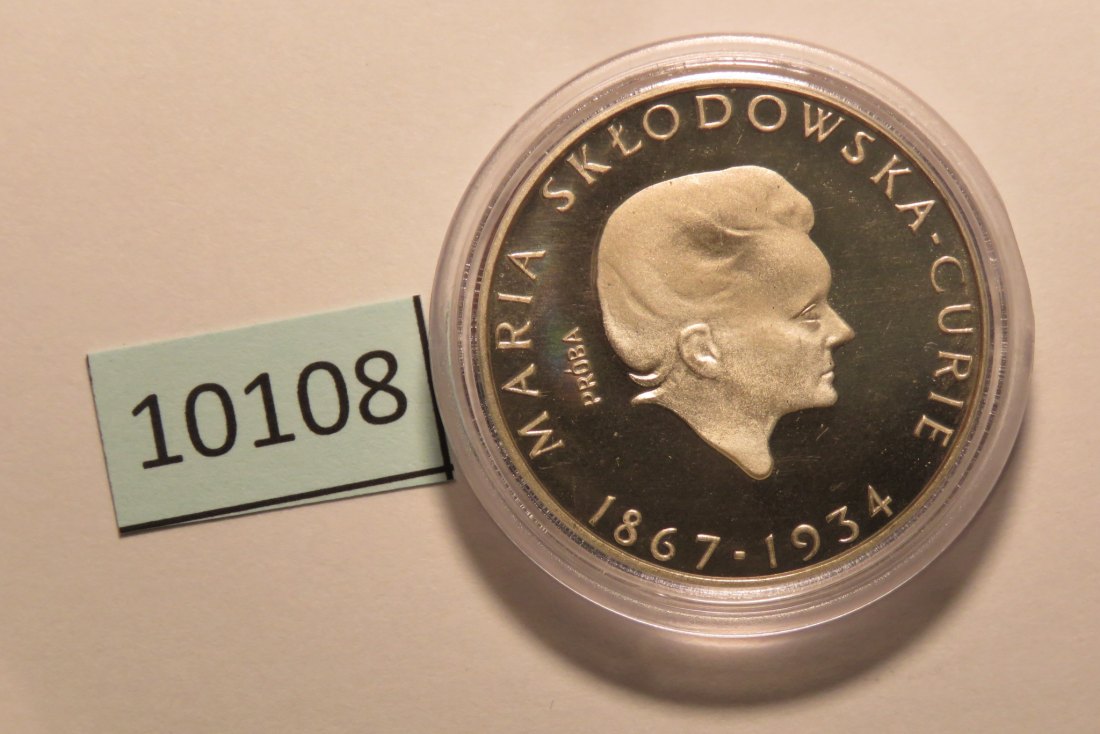  10108 Polen 1974 PROBA 100 zt - Marie Curie - Var. B   