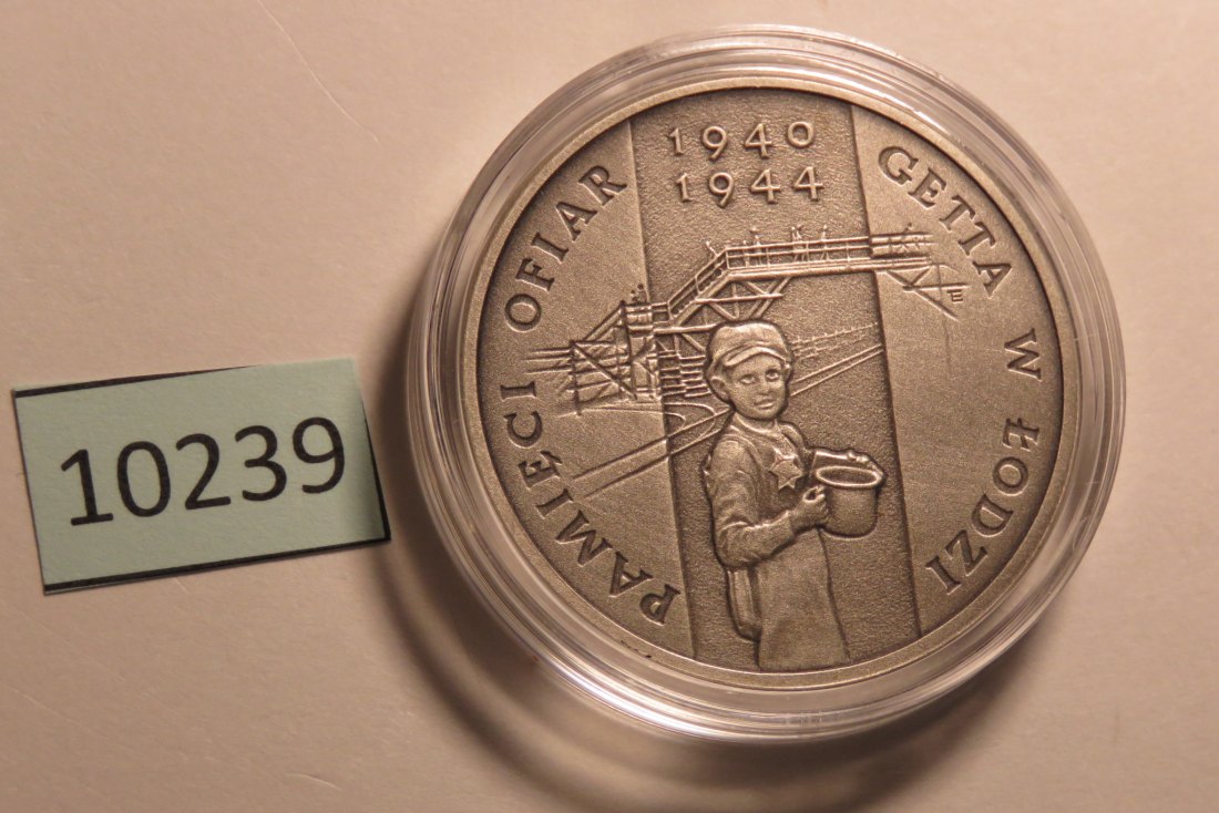  10239 POLEN -  2004 - 20 zt - 28,2 g Silber 0.925 - Getto Lodz   