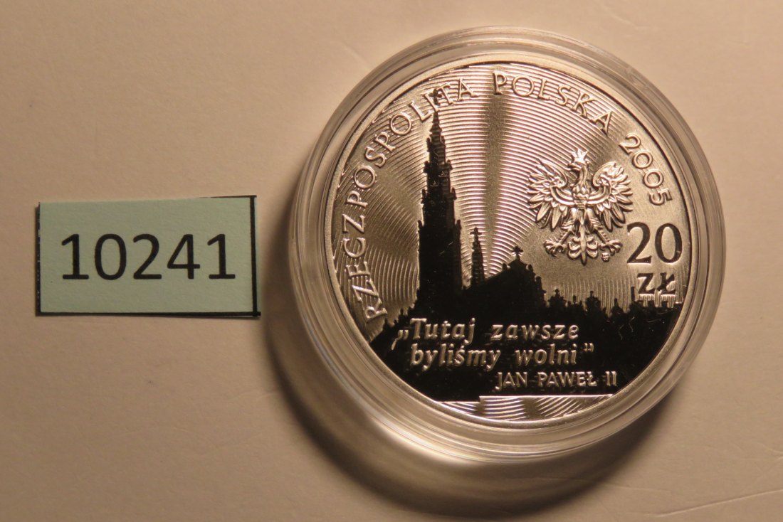  10241 POLEN -  2005 - 20 zt - 28,2 g Silber 0.925 - 350 Jahre Jasnej Gory   