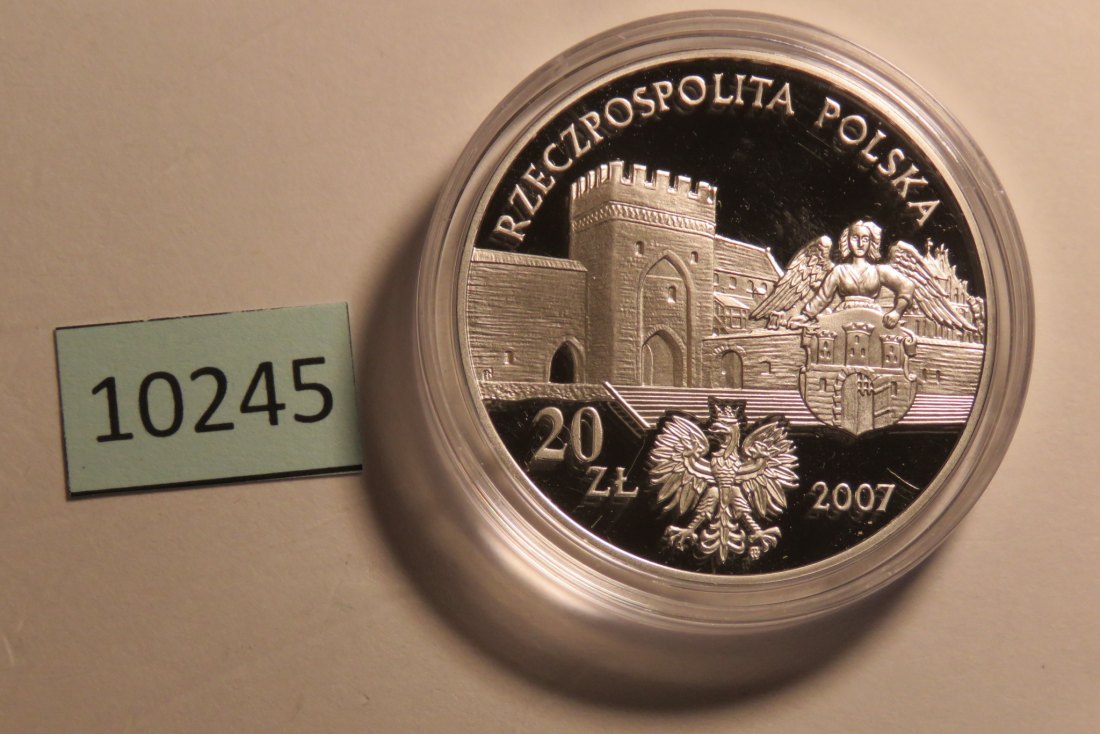  10245 POLEN -  2007 - 20 zt - 28,2 g Silber 0.925 - Torun   