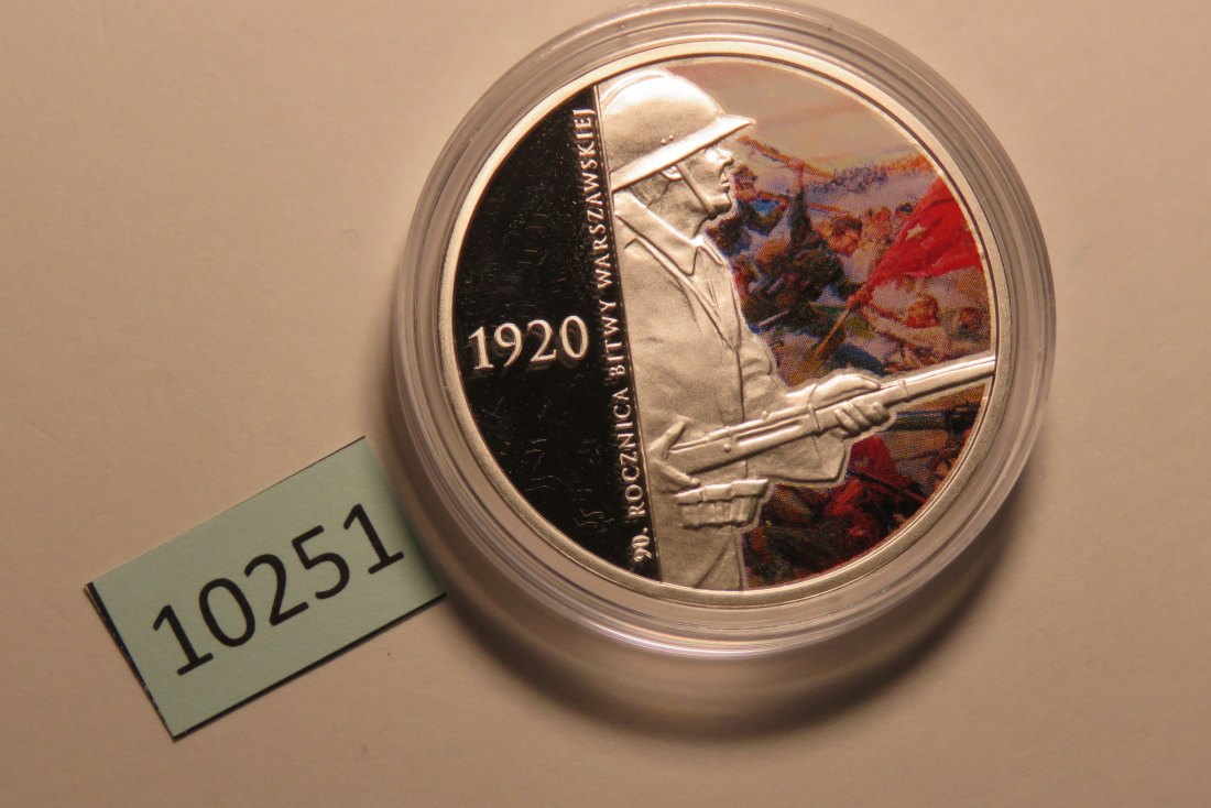  10251 POLEN - 2010 - 20 zt - 28,2 g Silber 0.925 - Schlacht um Warschau   