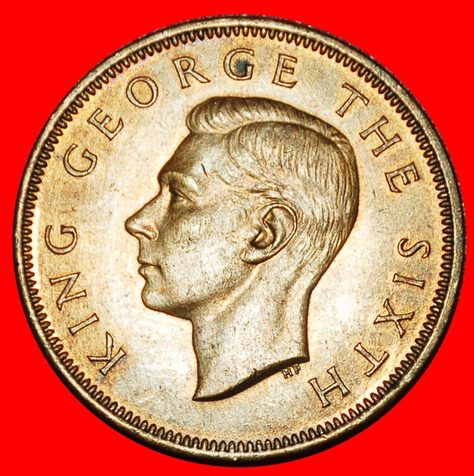  Ⰶ GREAT BRITAIN (1949-1952):NEW ZEALAND★1/2 PENNY 1950 UNC NO INDIA RARE★LOW START ★ NO RESERVE!   