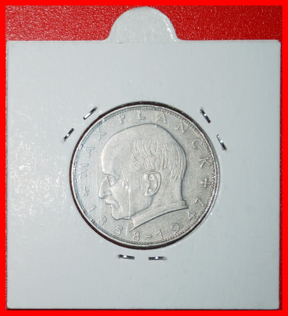  Ⰶ NOBEL PRIZE 1918:GERMANY★2 MARKS 1962F PLANCK (1858-1947) BADEN-WUERTTEMBERG★LOW START★NO RESERVE!   