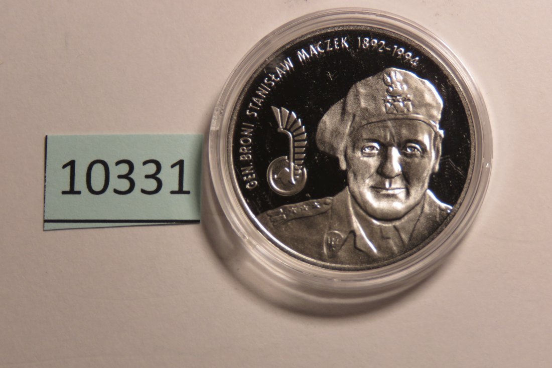  10331 POLEN - 2003 - 10 zt - 14,1 g Silber 0.925 - General Maczek   